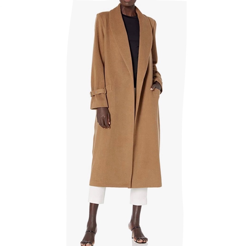 PAIGE Camel Long Trench Coat